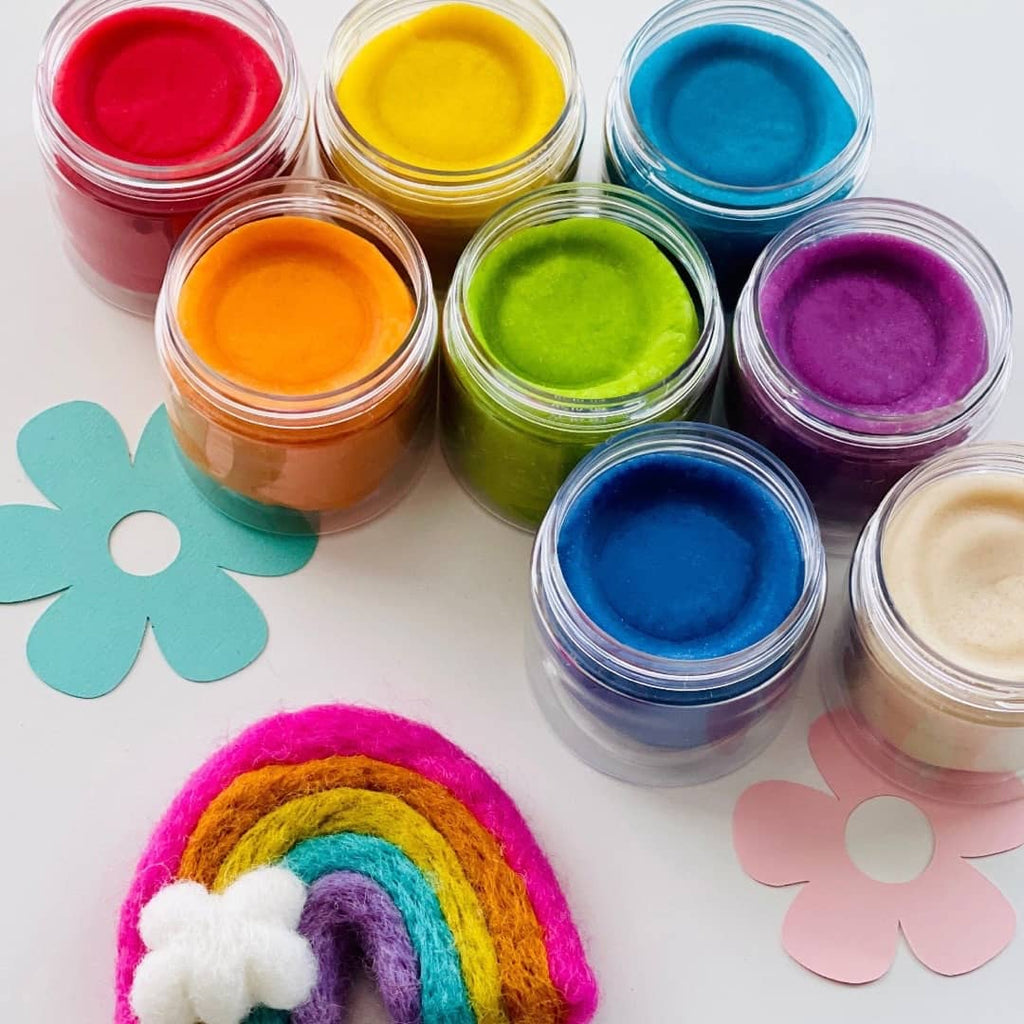 kids rainbow slime sensory play dough kit