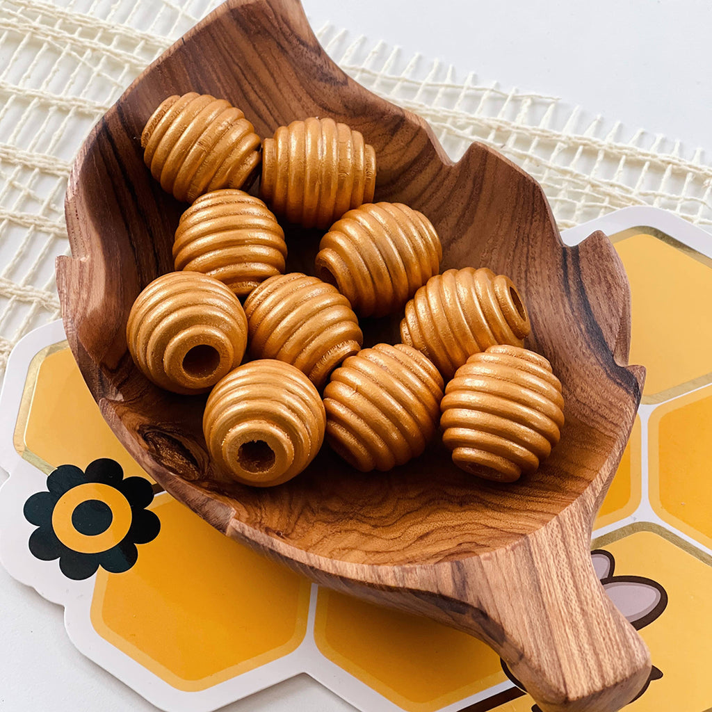 10 wooden hand painted bee hives sensory bin toys