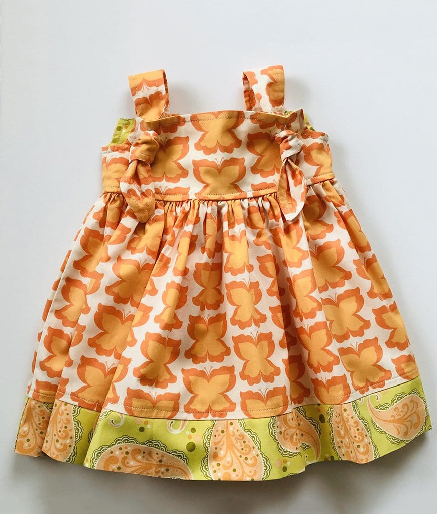 orange butterfly dress for toddlers