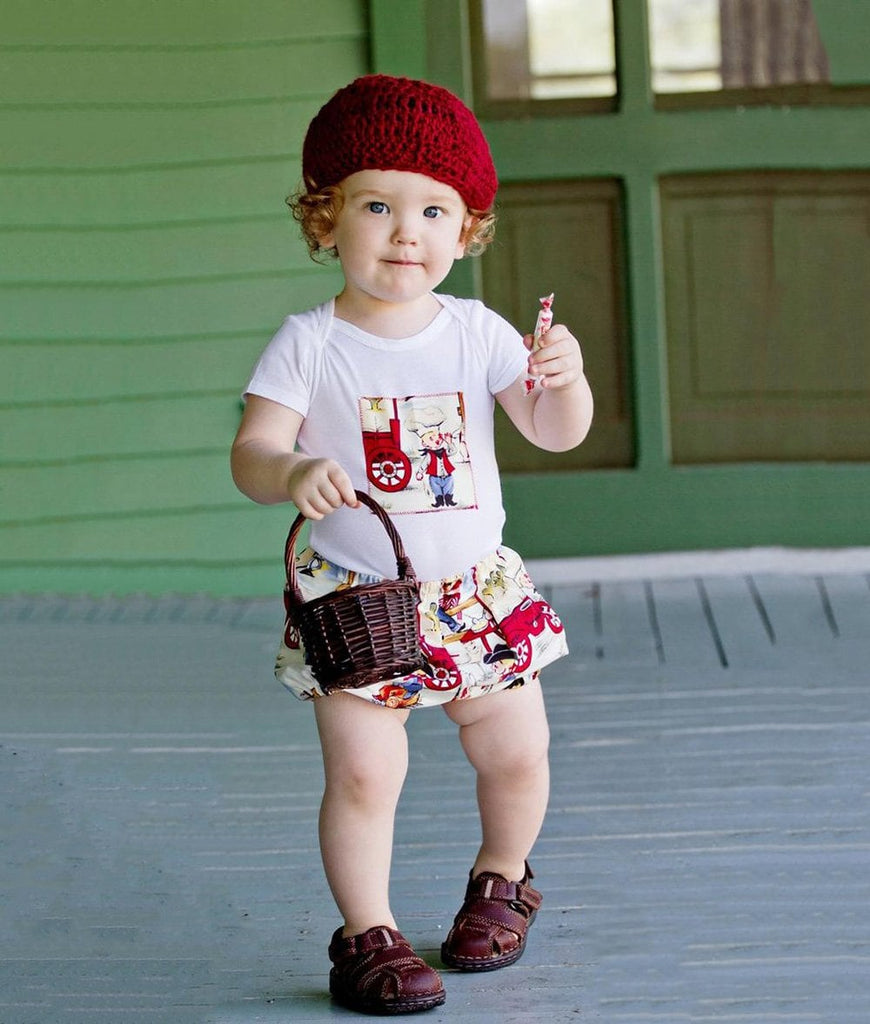 dark red beret hat for babies and toddlers