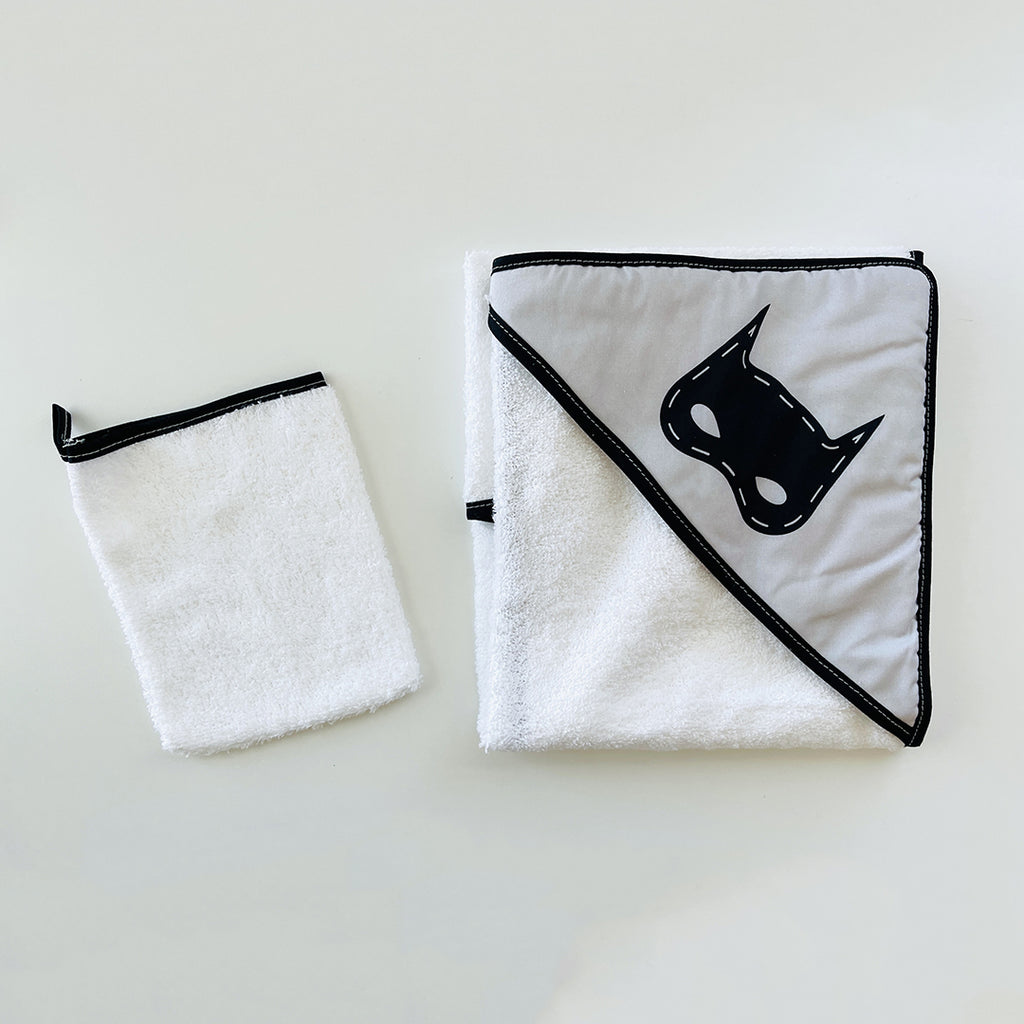 cotton baby towel and washcloth set bath cape