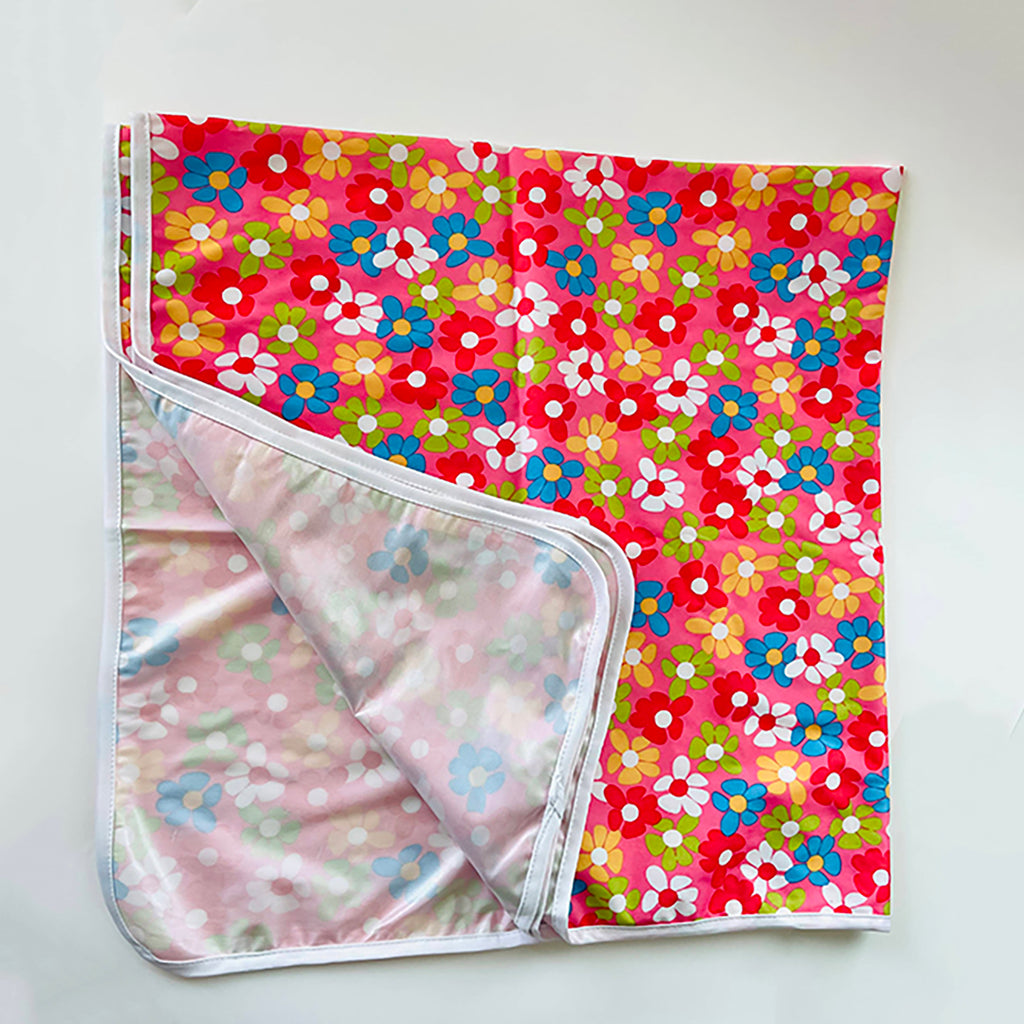large floral folding play mat for babies, toddlers, and kids