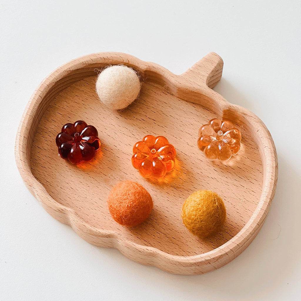 wooden Montessori sorting tray for kids