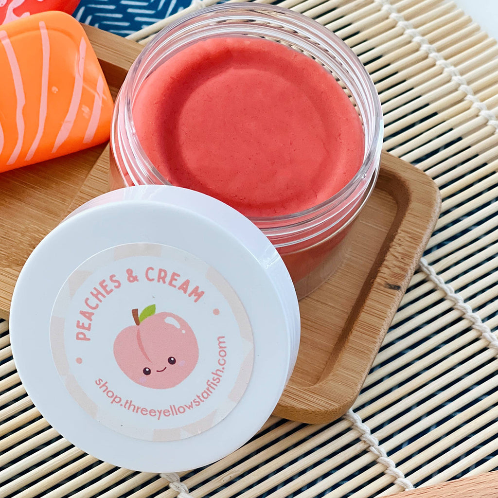 peaches and cream scented play dough from the fruity sweet pack