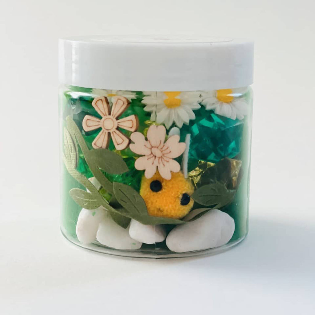 mini build your own garden scented sensory dough jar