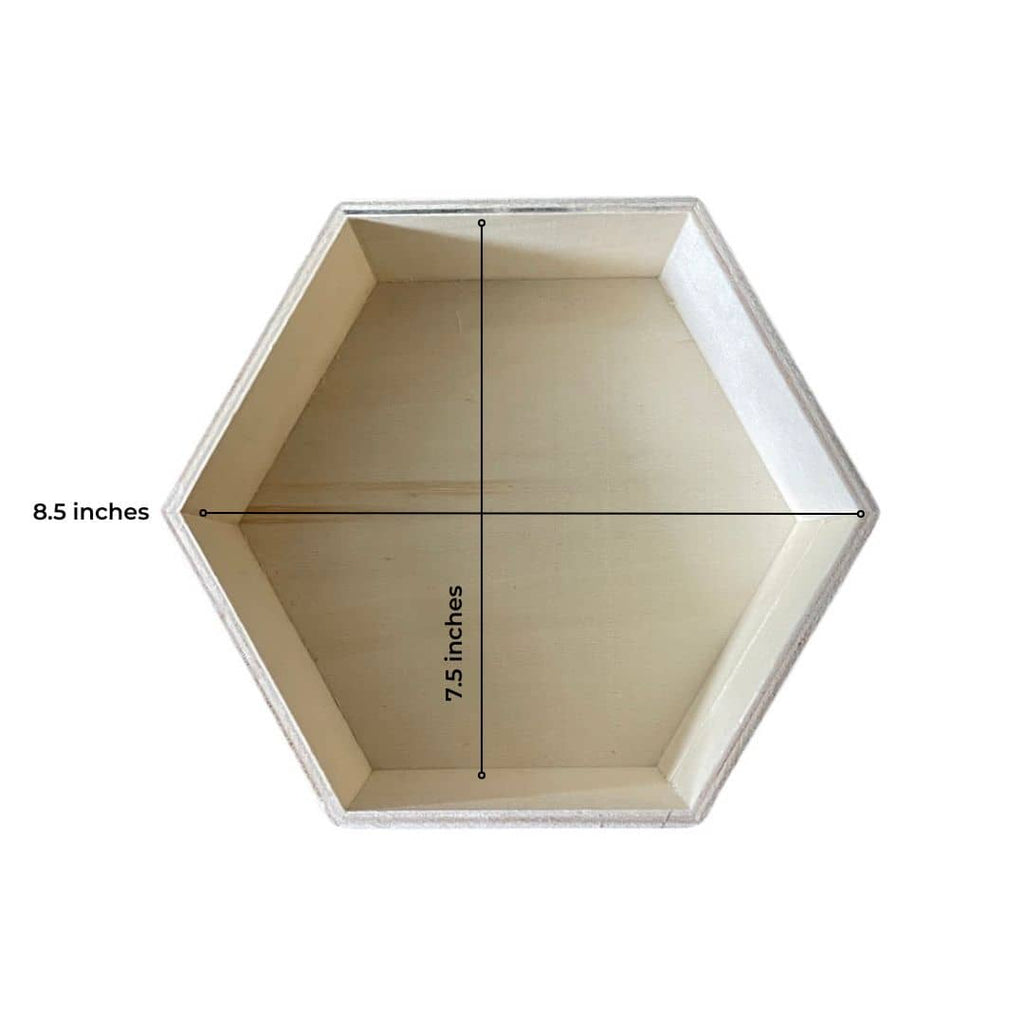 wooden hexagon sensory bin measurement chart