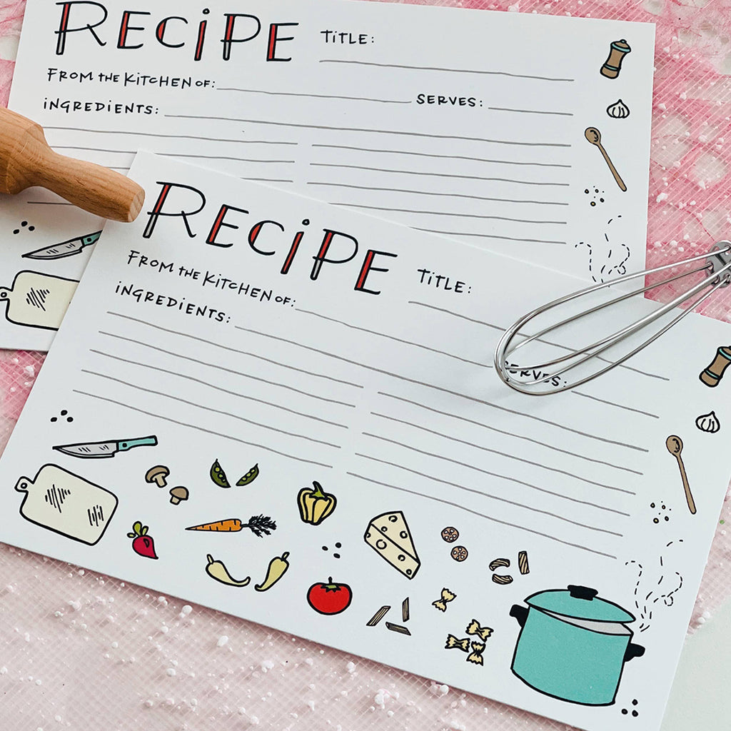 childrens recipe cards