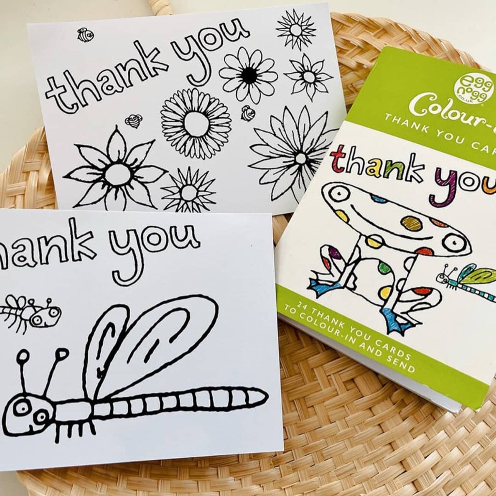 color in thank you notes coloring postcards book