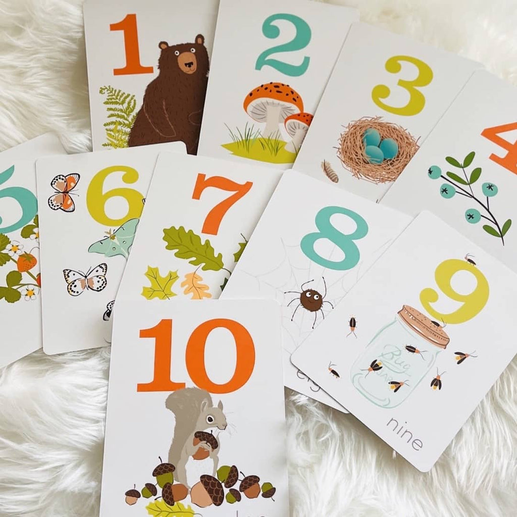number counting card set for kids