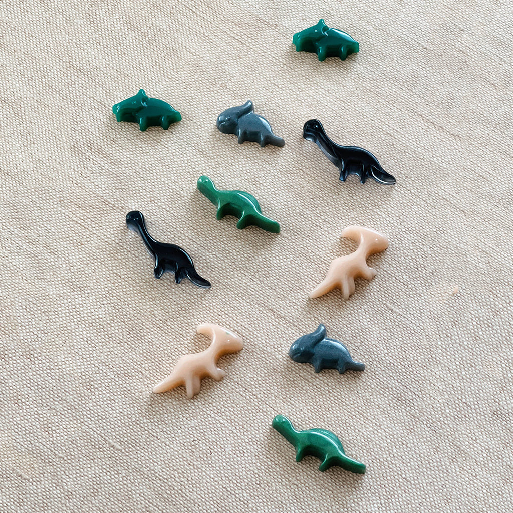 set of 10 small resin dinosaur counting set for kids open ended play