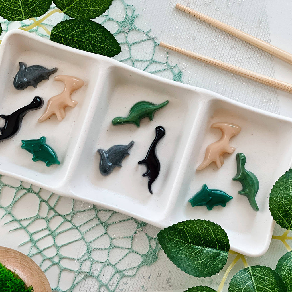 dinosaur themed counting set sensory bin toy accessories for kids