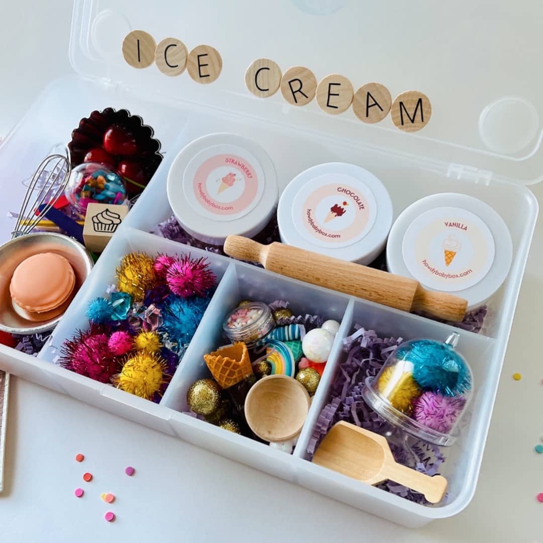 Ice Cream Playdough - Playdough Ice Cream Set - Three Yellow Starfish