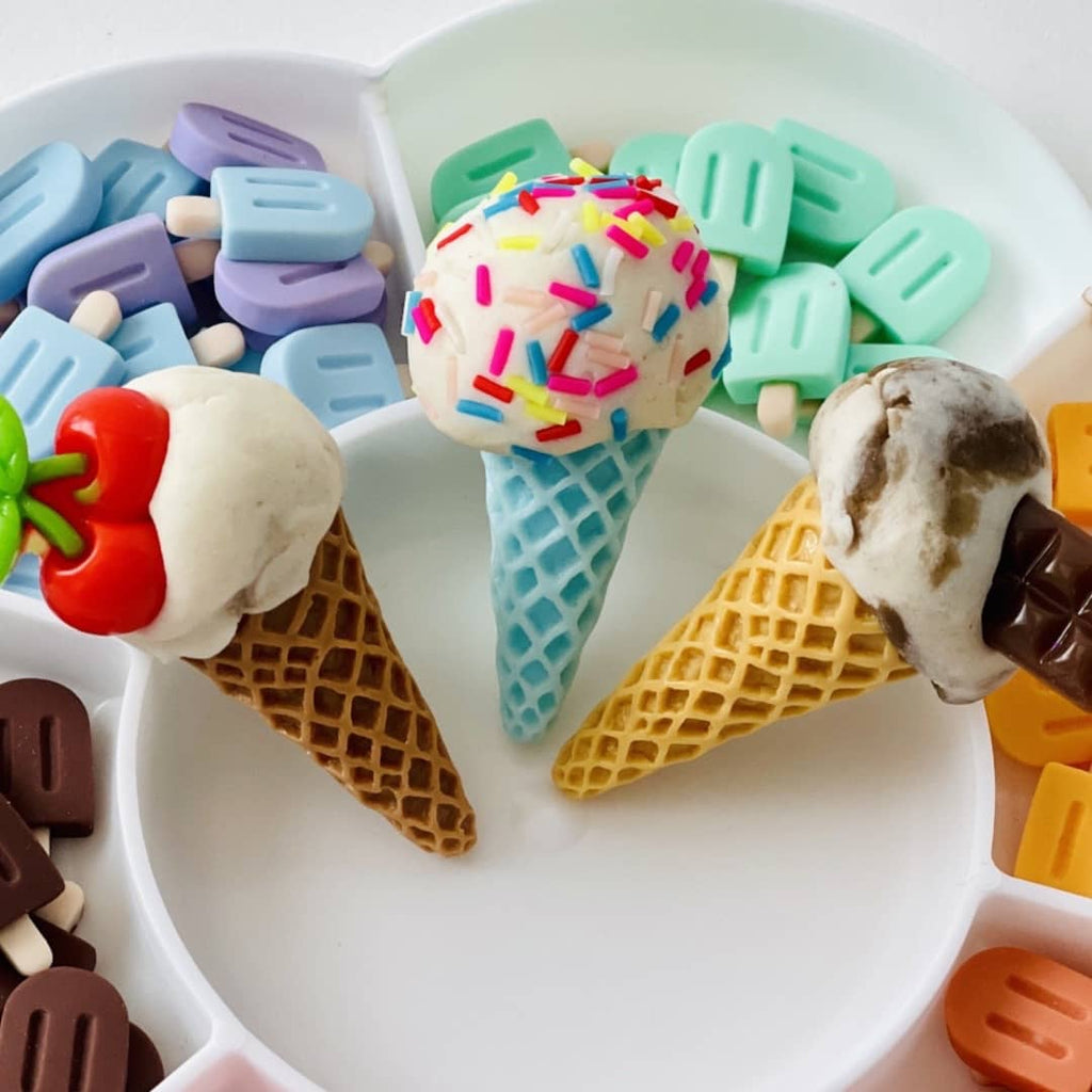 build your own ice cream scented play dough sensory kit for kids