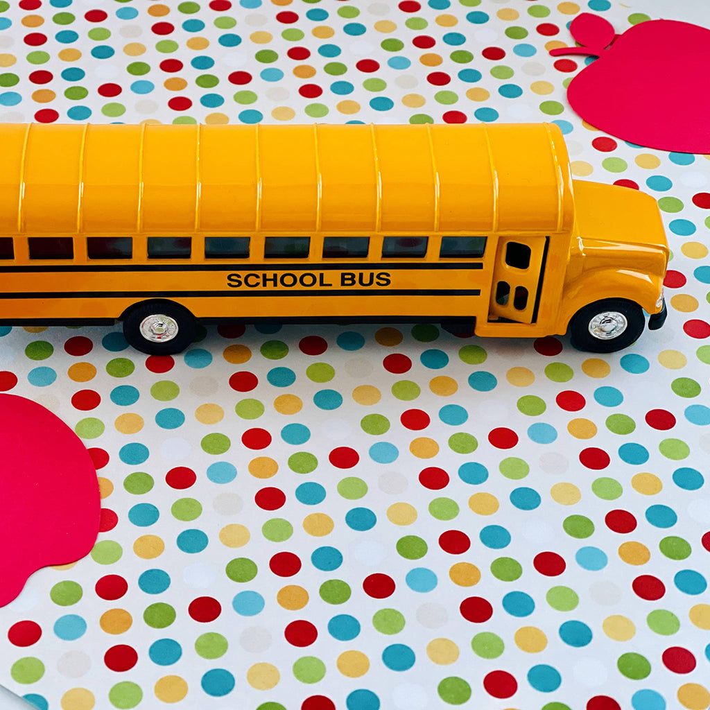 mini kids school bus toy replica