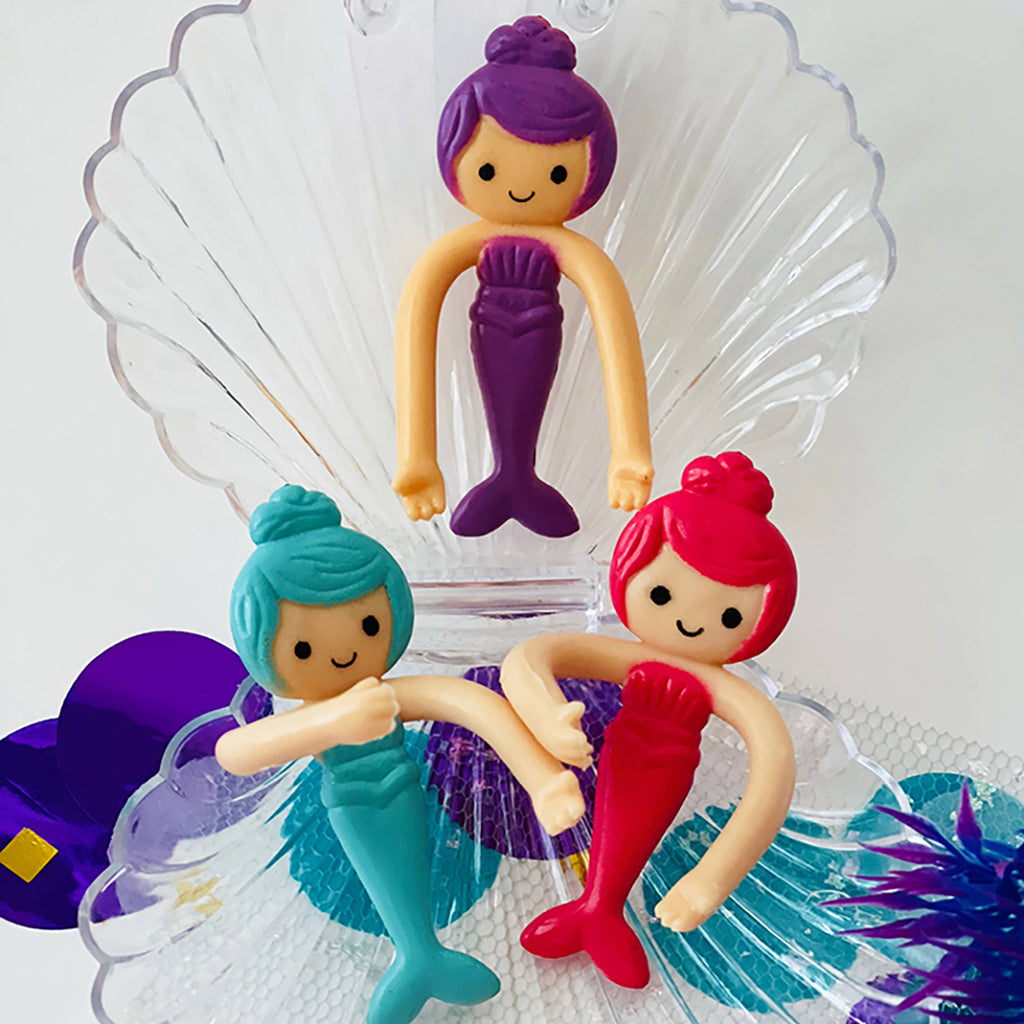 three mermaids from kids playdough kit