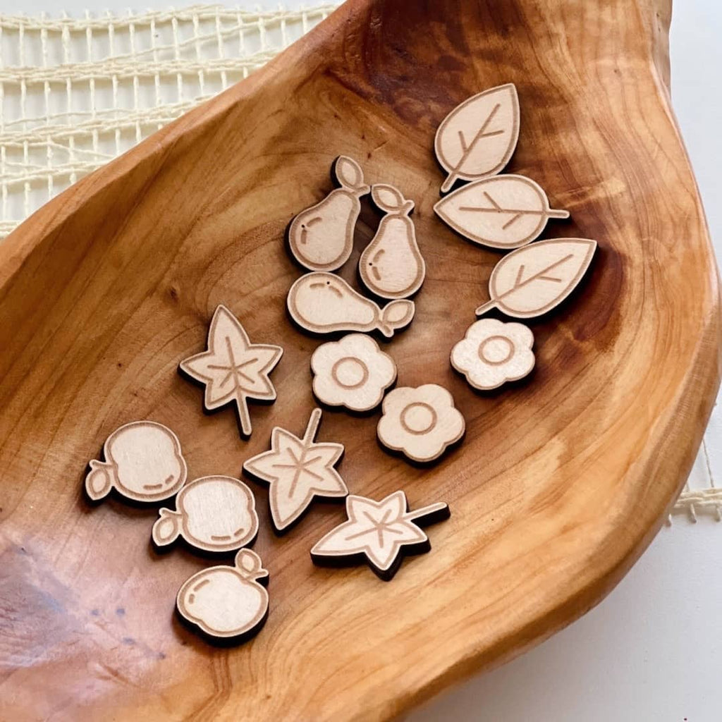 wooden play pieces for kids open ended loose parts play