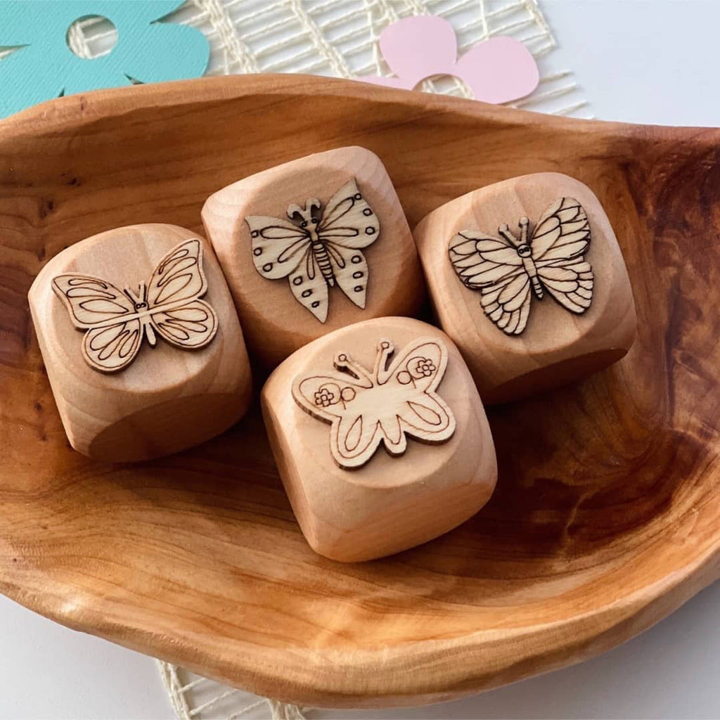 wooden butterfly large play dough stampers open ended toys for kids loose parts play