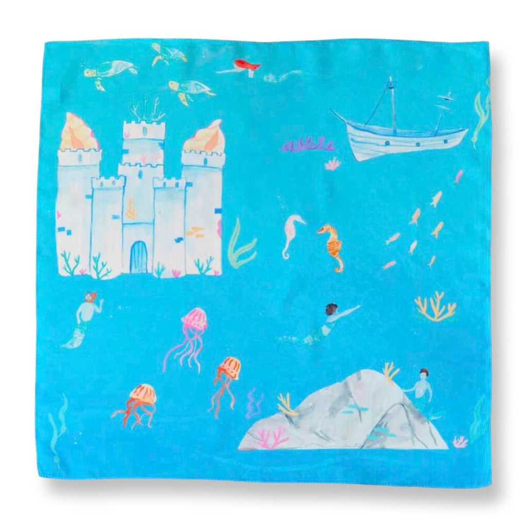 under the sea play silk map for kids