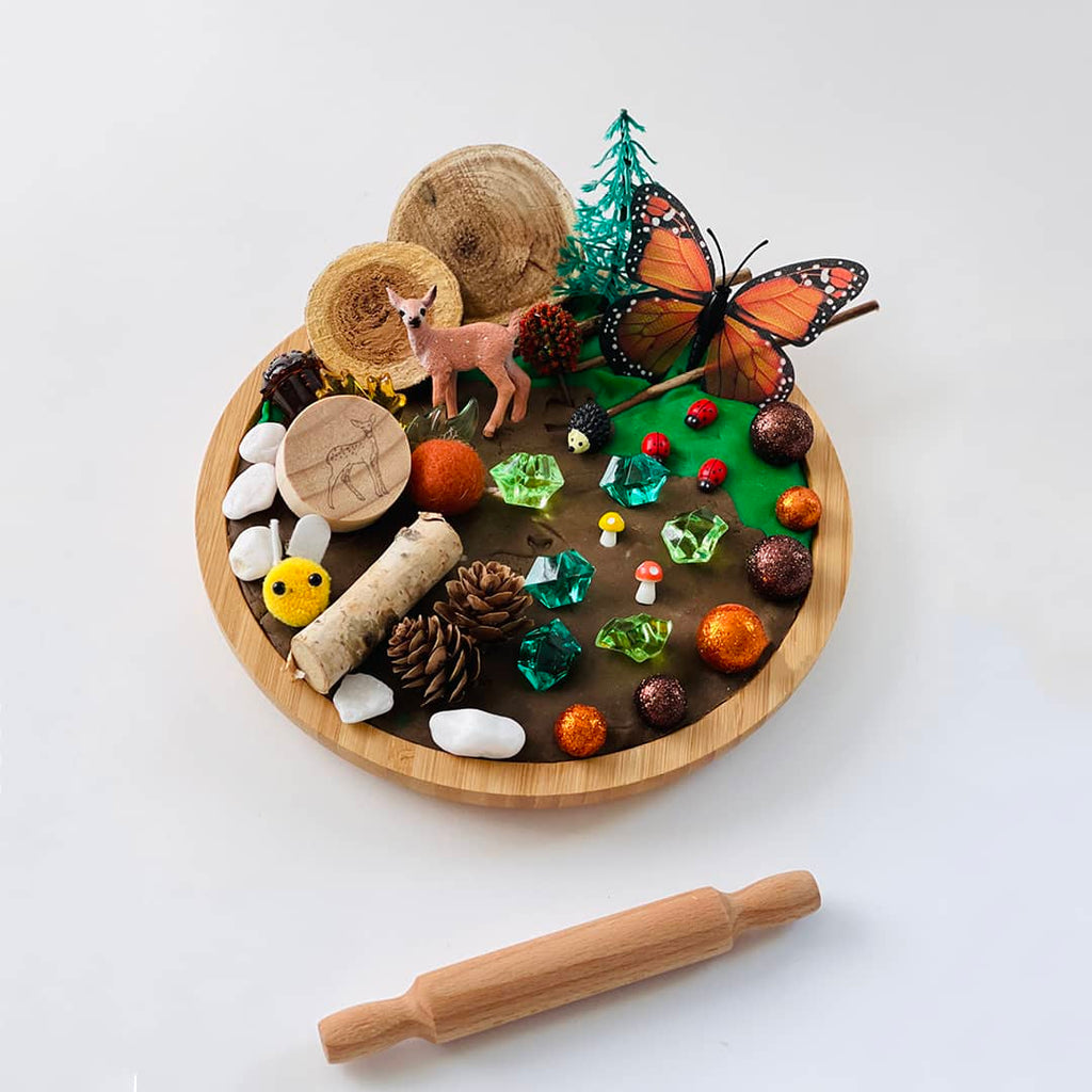 woodland forest animal themed playdough kit for kids