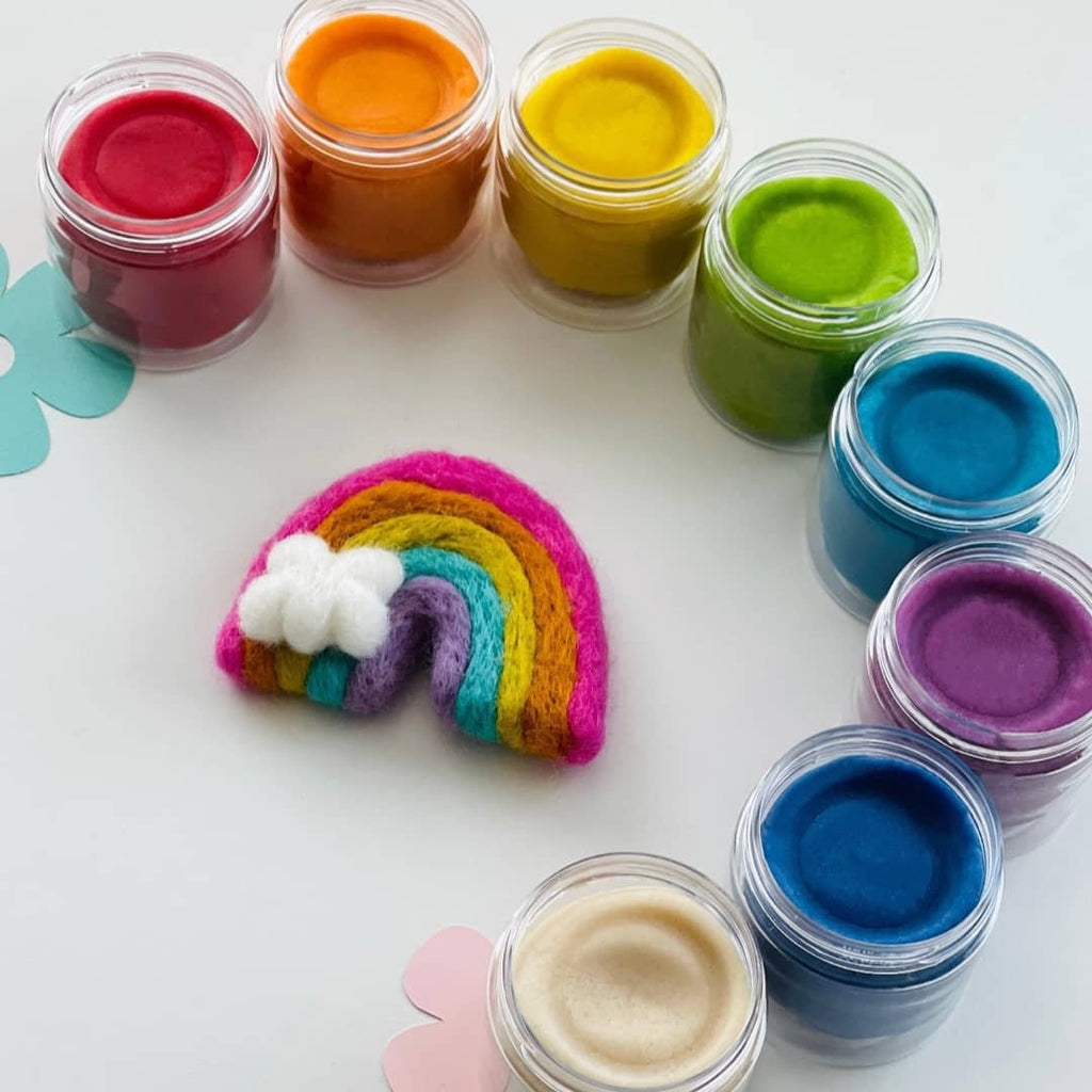 scented rainbow playdough for open ended play