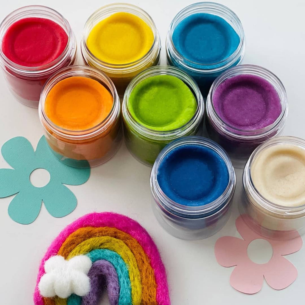 rainbow colored play dough kits