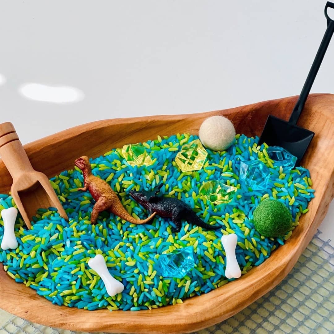 Dinosaur Rice Dinosaur Rice Sensory Kit (Mini) - Three Yellow Starfish