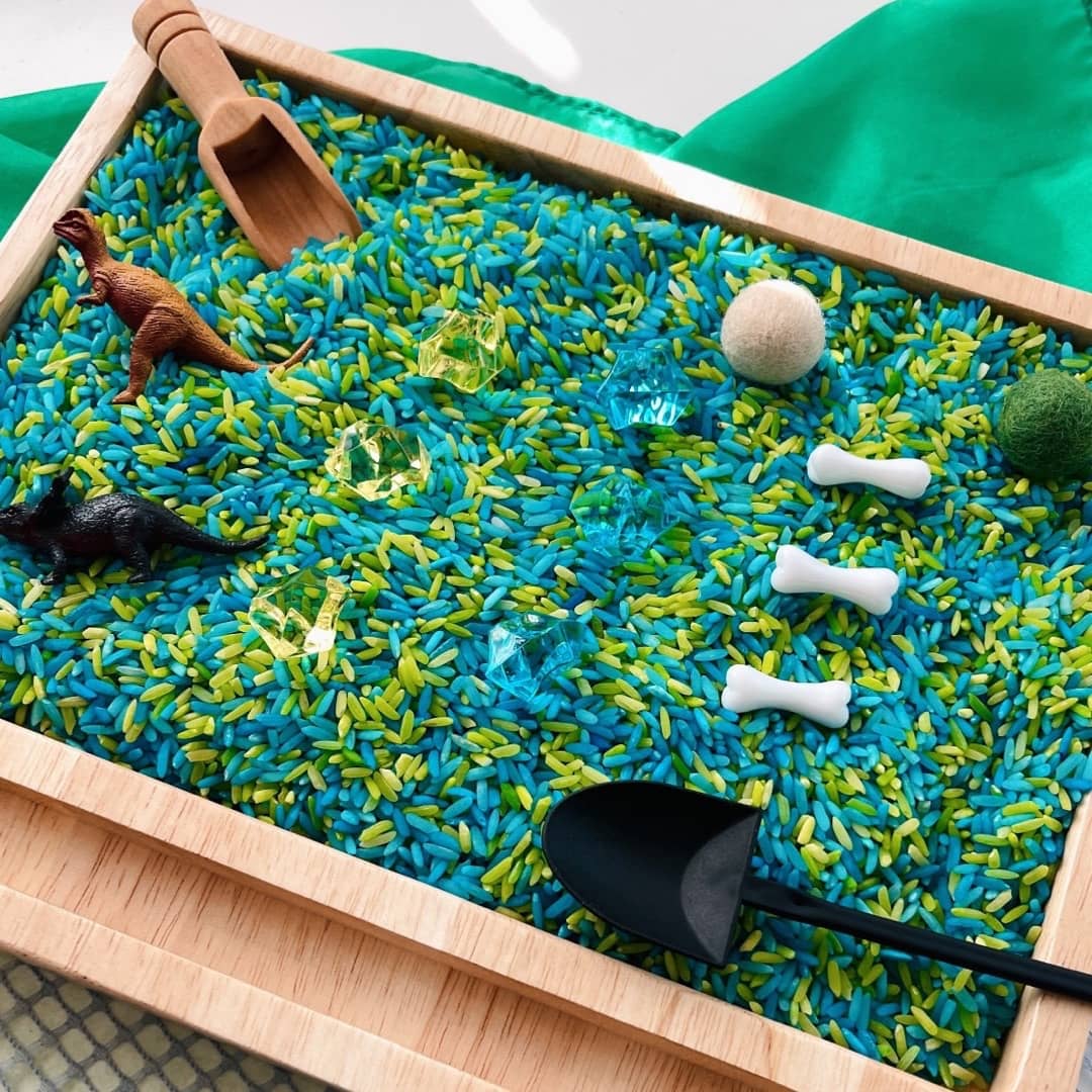Dinosaur Rice Dinosaur Rice Sensory Kit (Mini) - Three Yellow Starfish