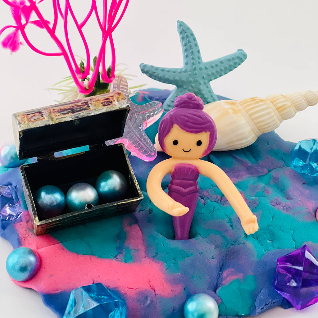 mermaid sensory play dough kits for kids