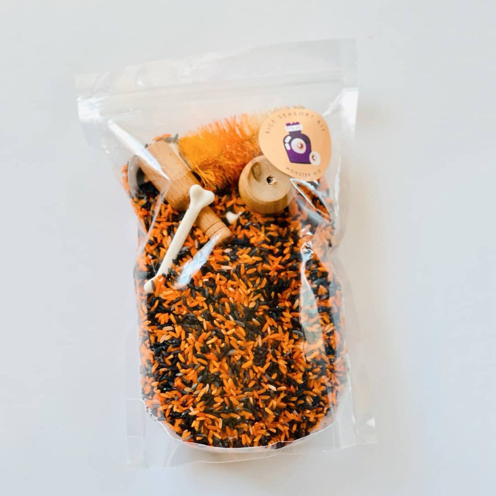 large sensory bin rice kit for kids