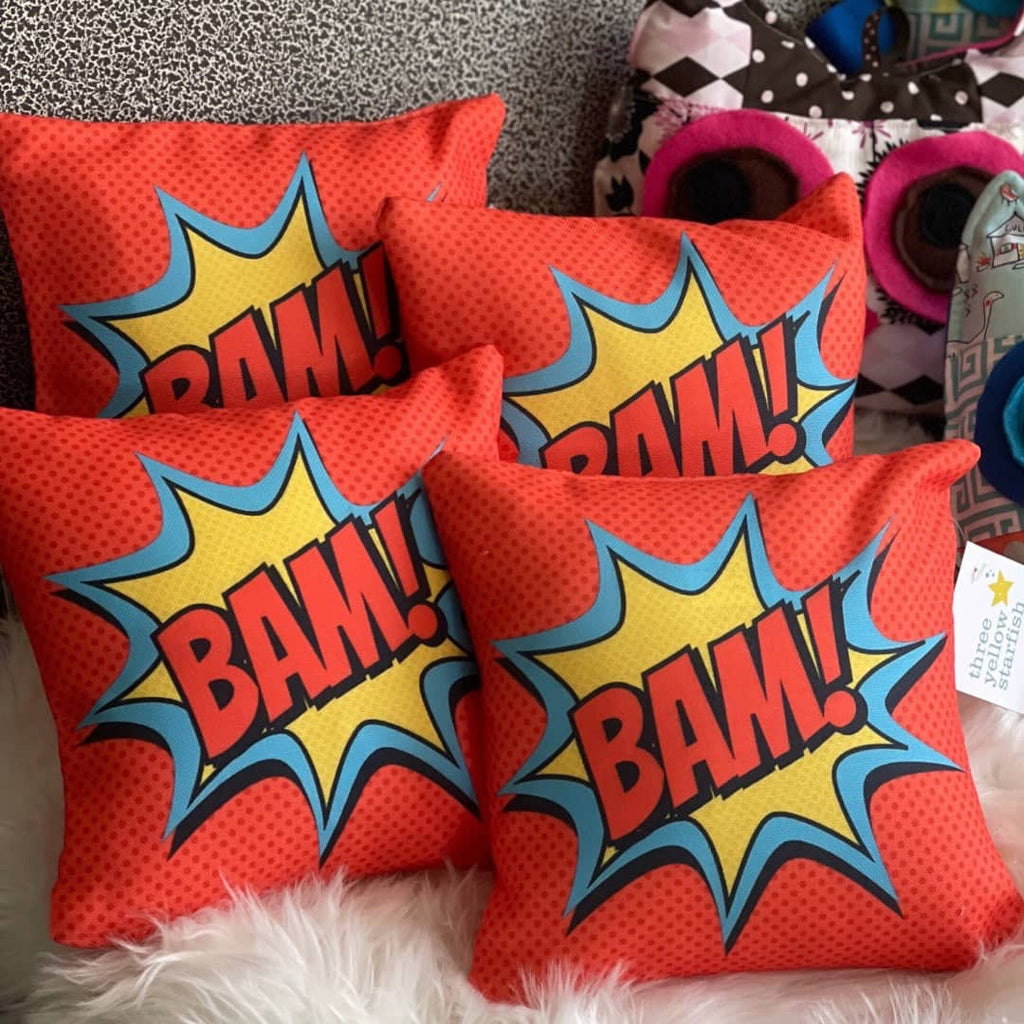 superhero bedding comic pillows