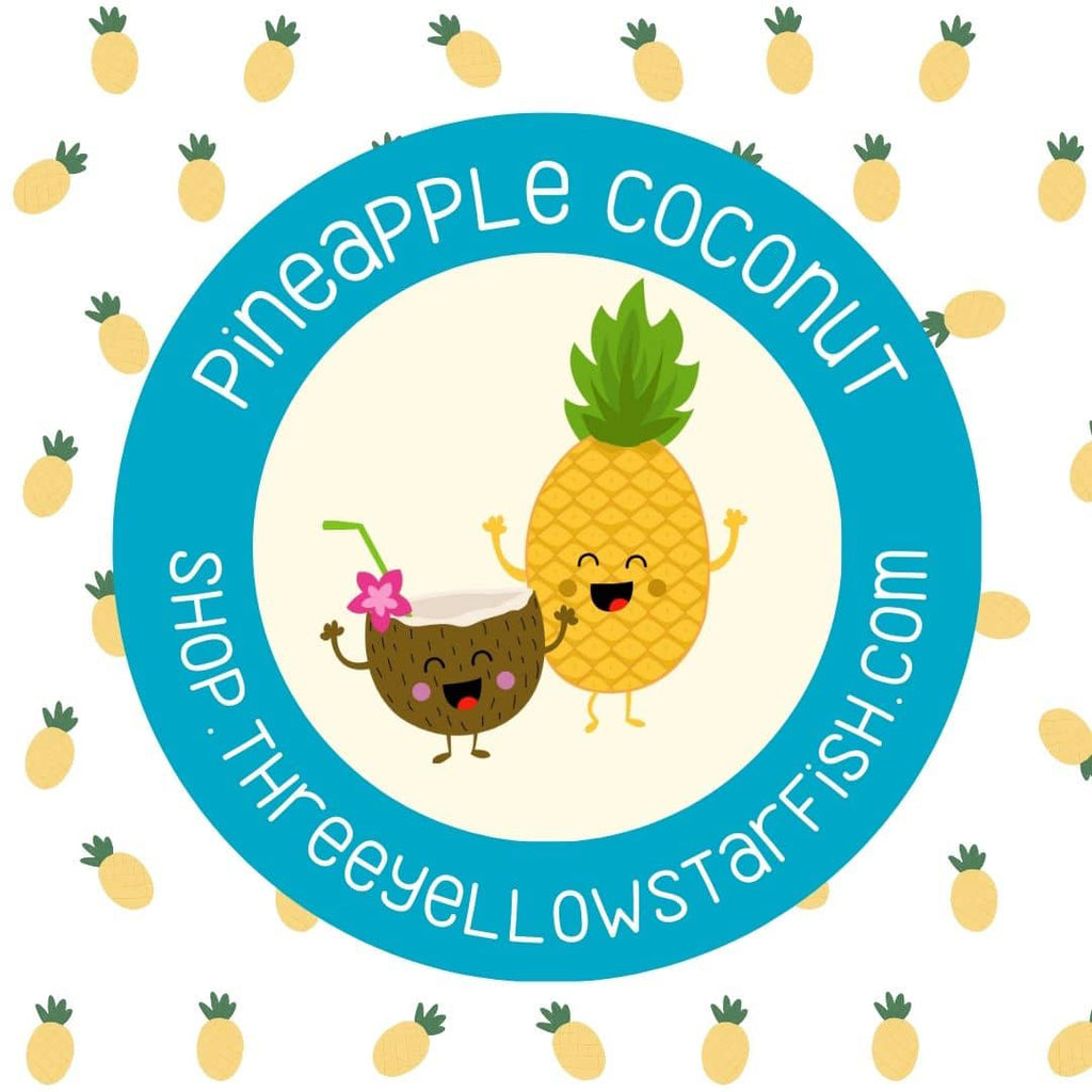 white coconut pineapple scented sensory playdough