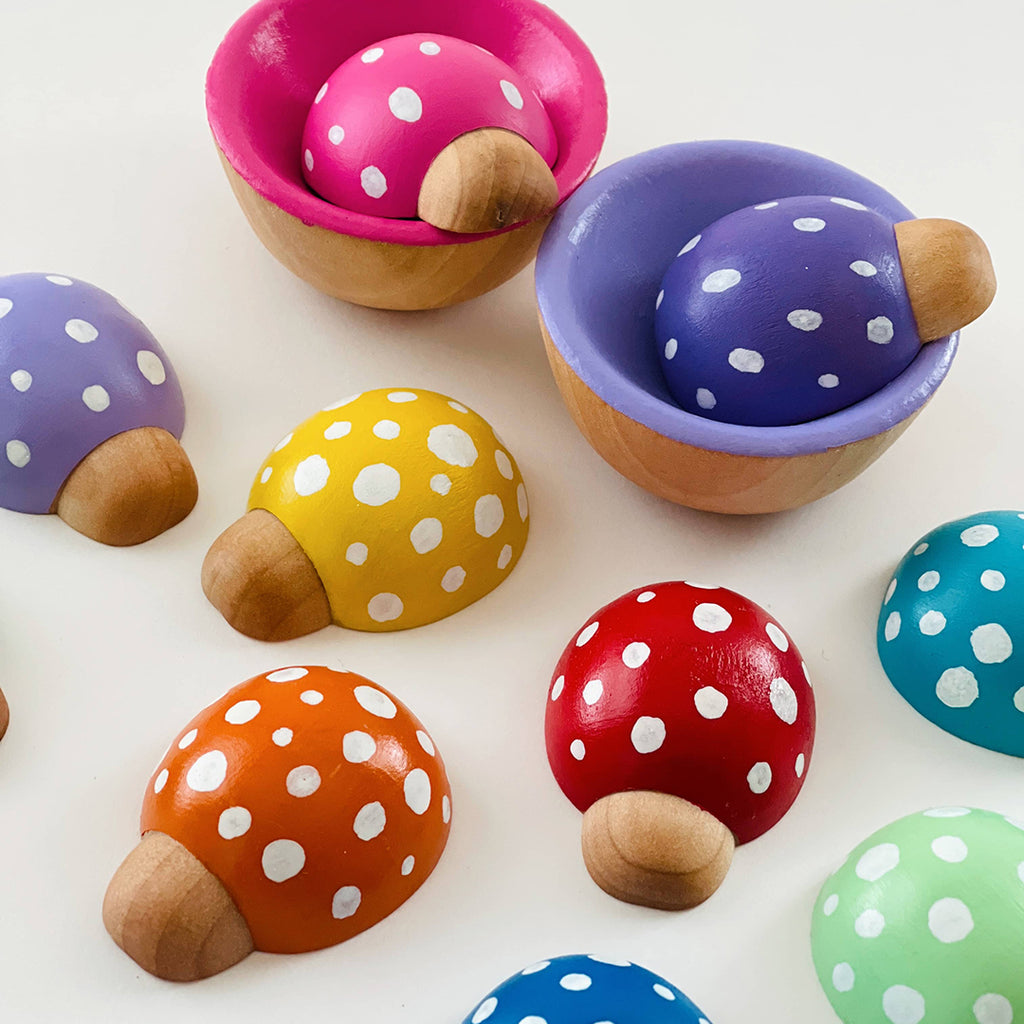 colorful wooden lady bugs for kids