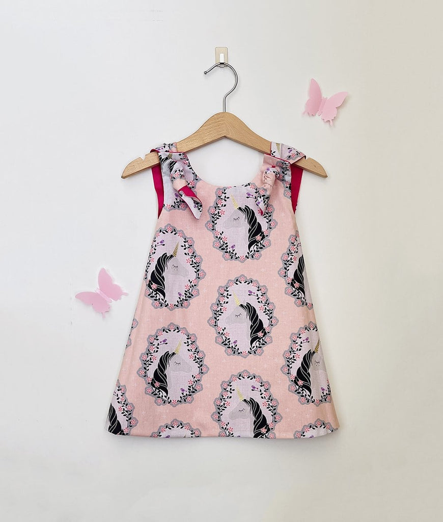 pink unicorn birthday dress for kids