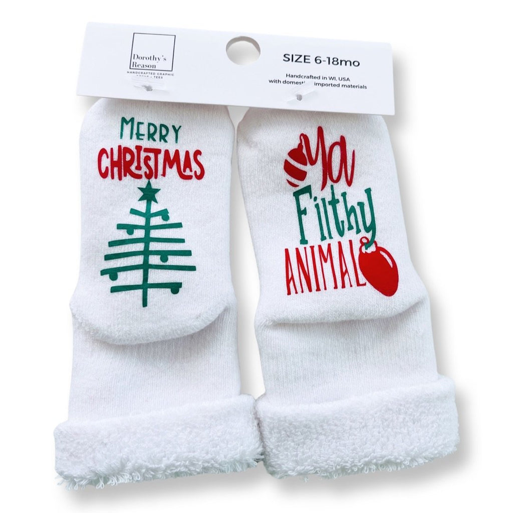 cute holiday baby socks for winter