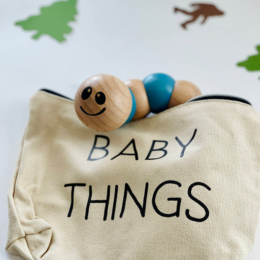 baby things canvas pouch with zipper