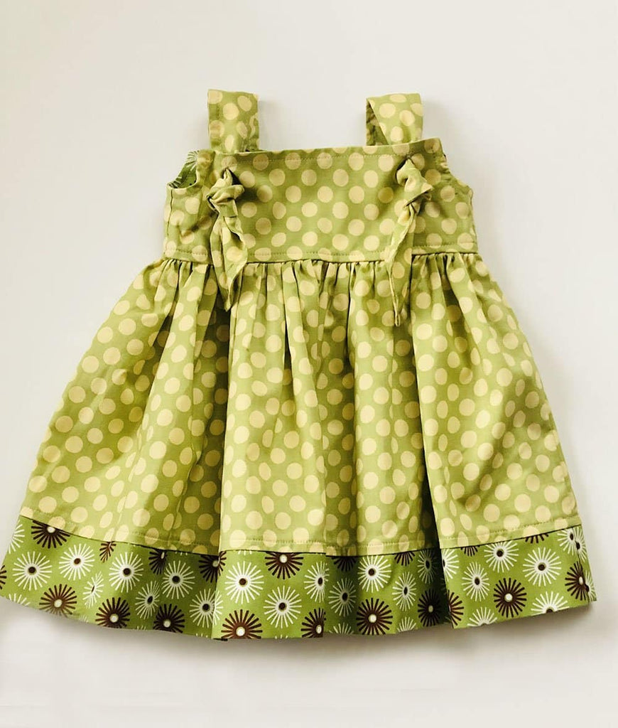 green polka dot dress for girls