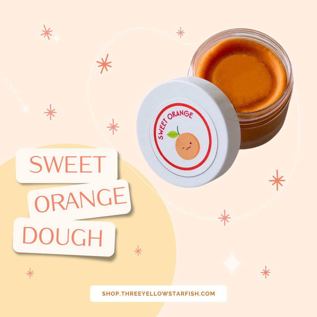 sweet orange scented all natural sensory play doh for kids