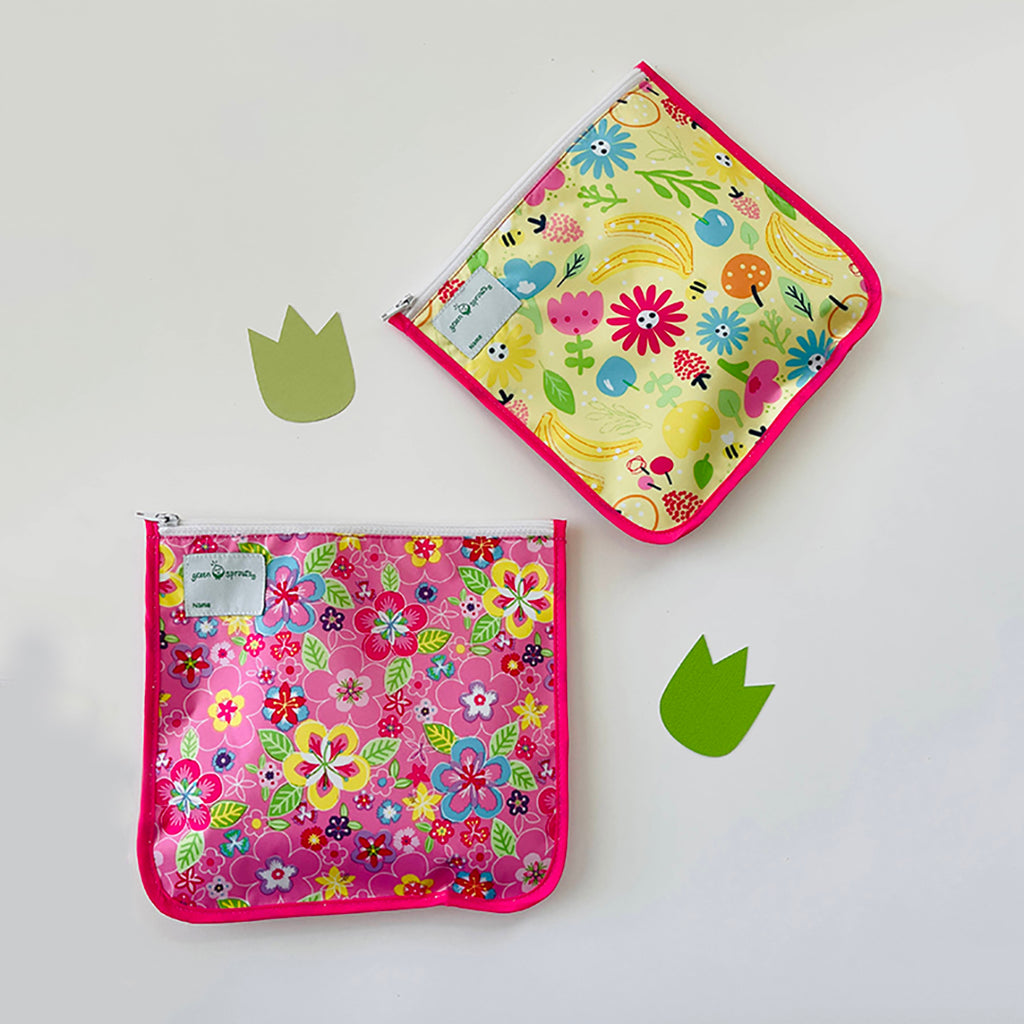 kids insulated snack bags with zipper pouch