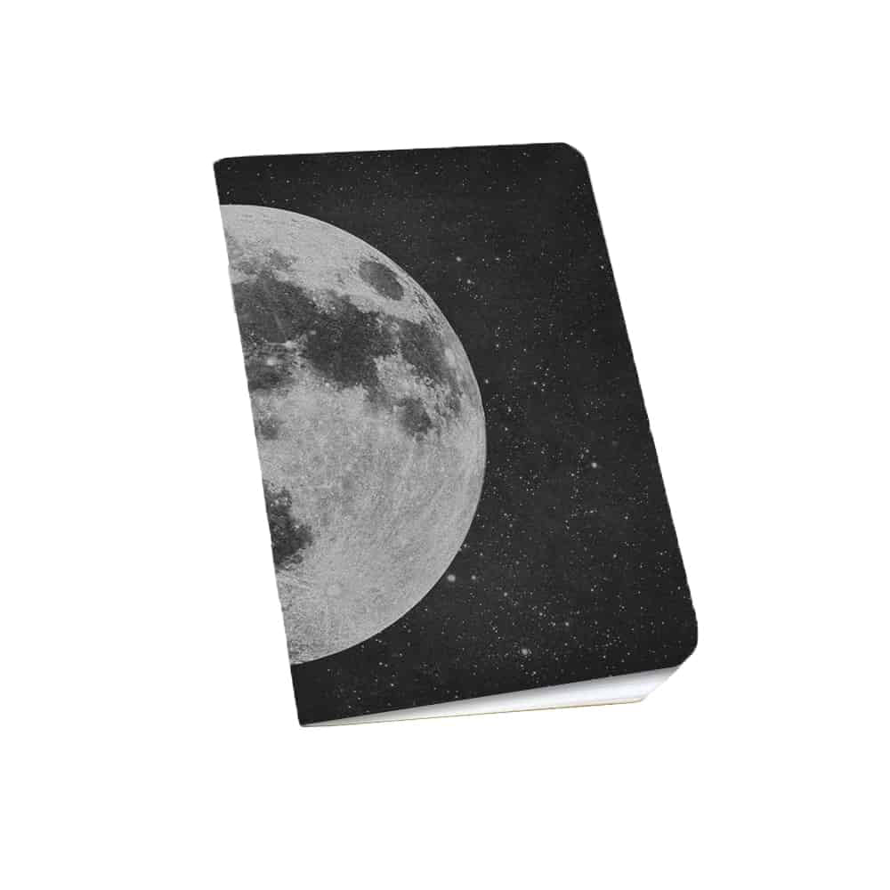 moon pocket notebook made with recycled materials