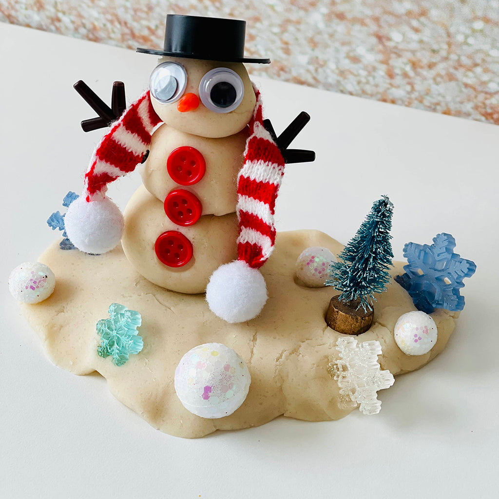 marshmallow scented play doh snowman kit for kids