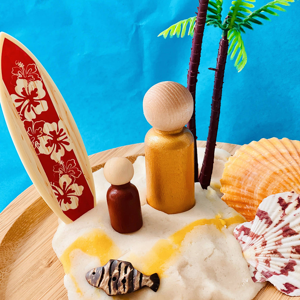 bungalow beach themed playdough set scented sensory dough kit for kids