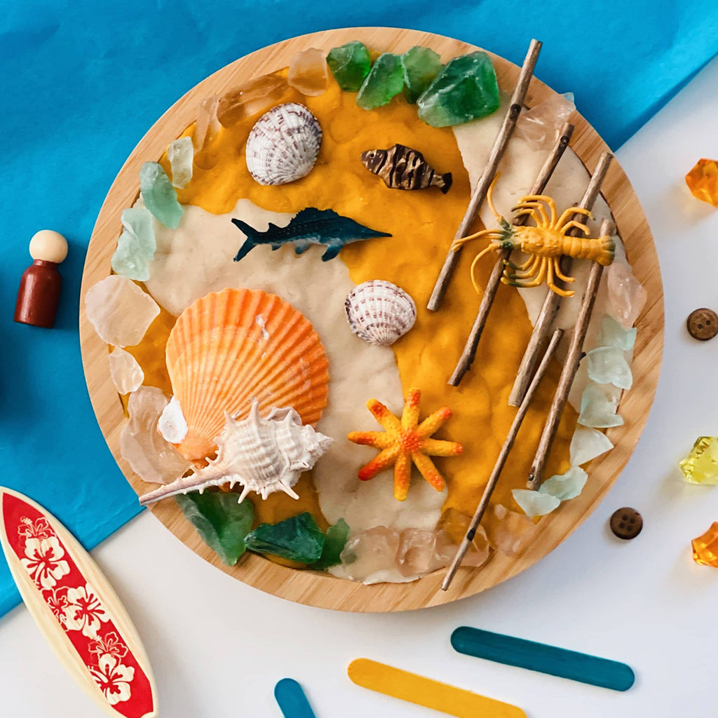 beach themed sensory playdough set play kit for kids