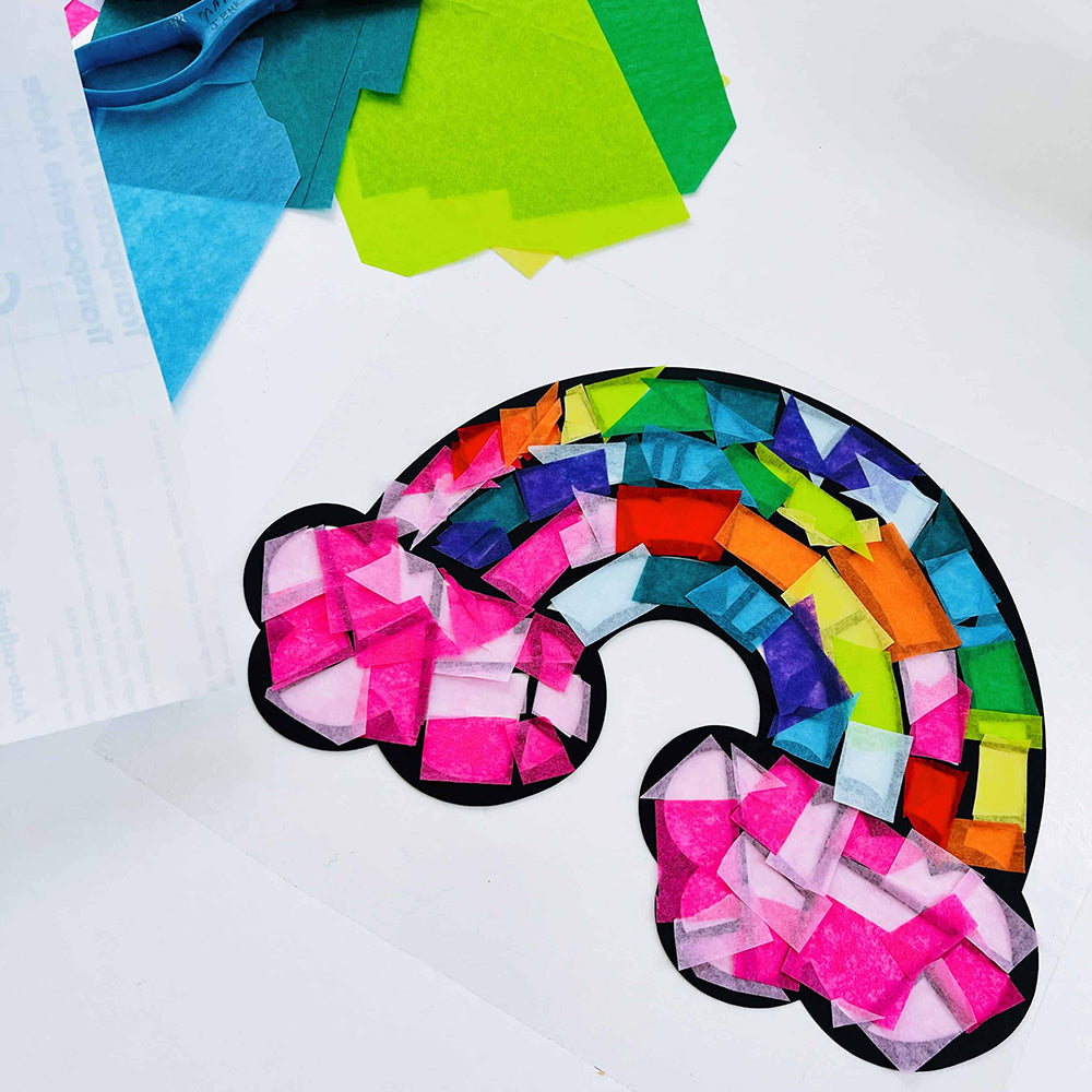 Craft Kit For Toddlers - Rainbow Sun Catcher - Three Yellow Starfish
