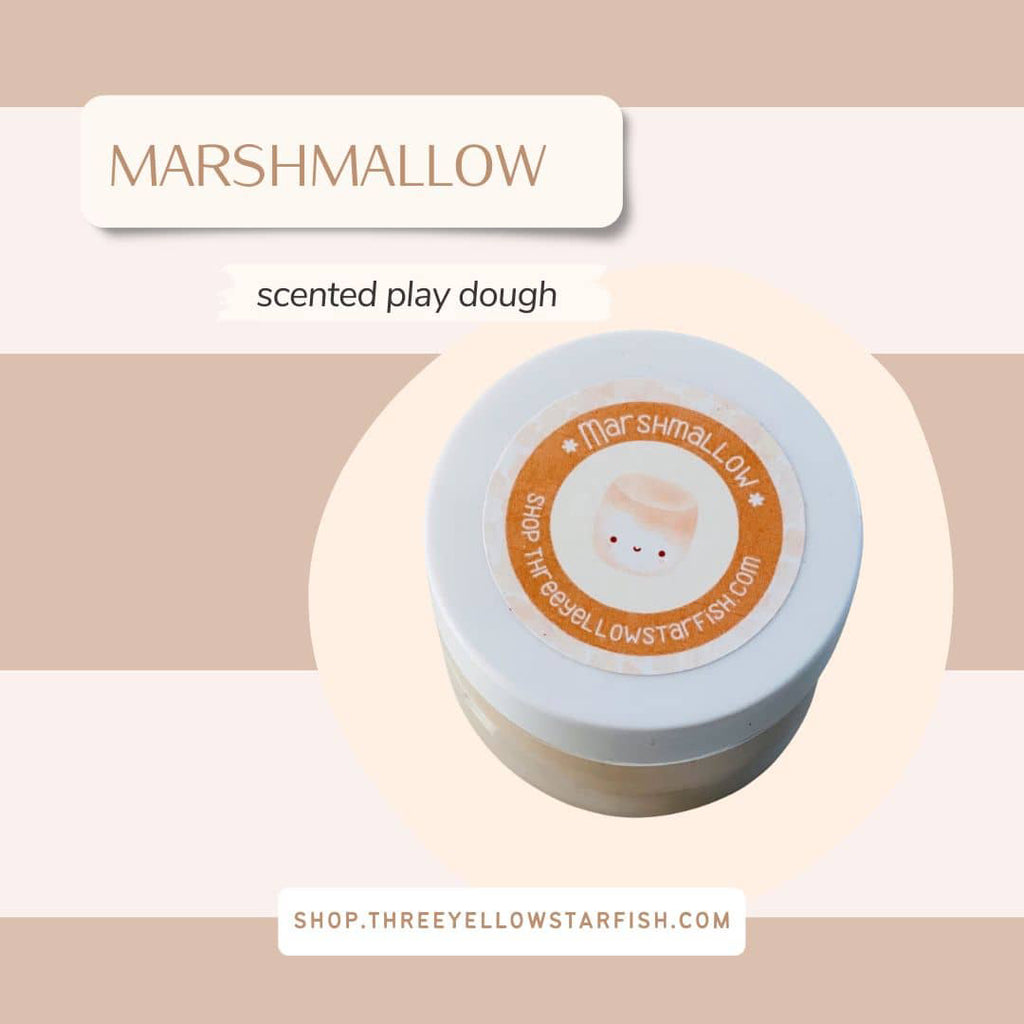 all natural marshmallow scented therapy dough for kids