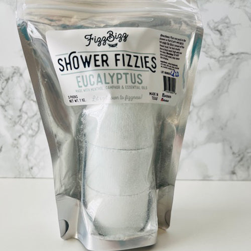 shower fizzies in eucalyptus