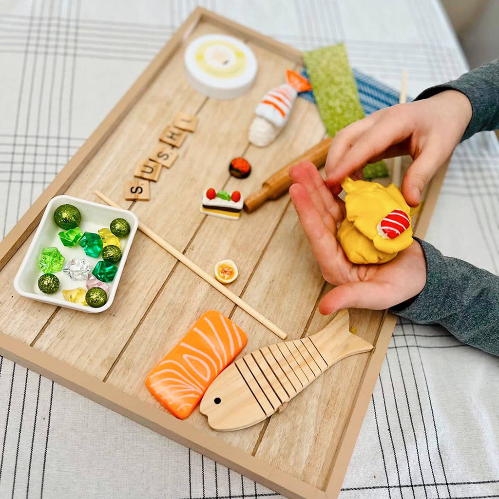 interactive sushi playdough kit for kids