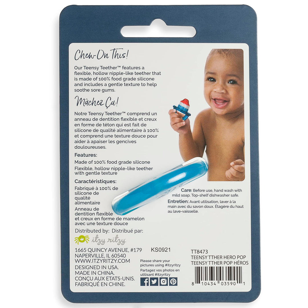 Teether Pacifier - Teensy Teether Hero Pop - Three Yellow Starfish