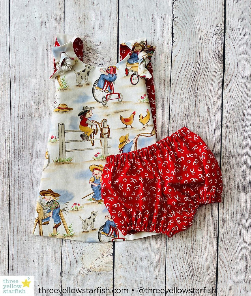 toddler girls dress up clothes with cowgirl print fabric